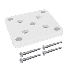Base Plate Set Pearl White suits 50mm Post - Dagood Products