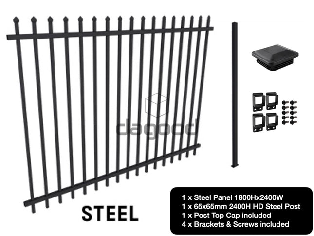 Zeus Steel Security Panel Kit, 1800mm or 2100mm H x 2400mm W - Dagood Products