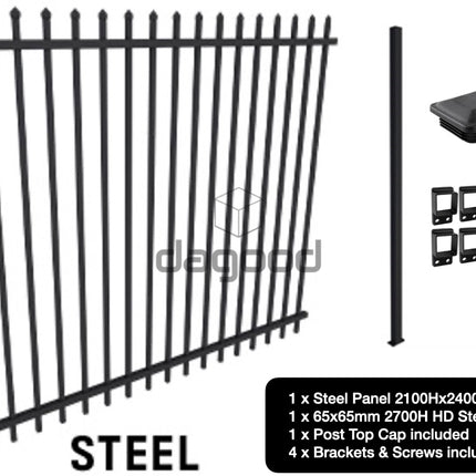 Zeus Steel Security Panel Kit, 1800mm or 2100mm H x 2400mm W - Dagood Products