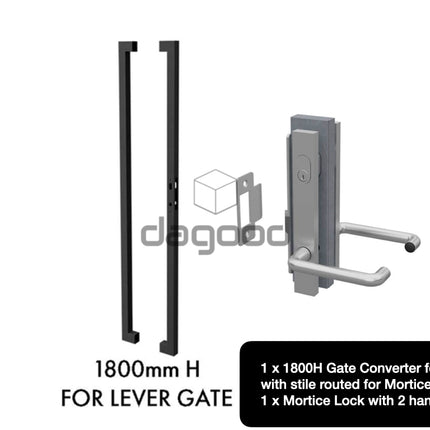 Zeus Steel Gate Converter Kit, 1800mm H or 2100mm H - Dagood Products