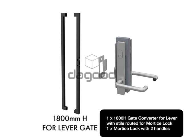 Zeus Steel Gate Converter Kit, 1800mm H or 2100mm H - Dagood Products