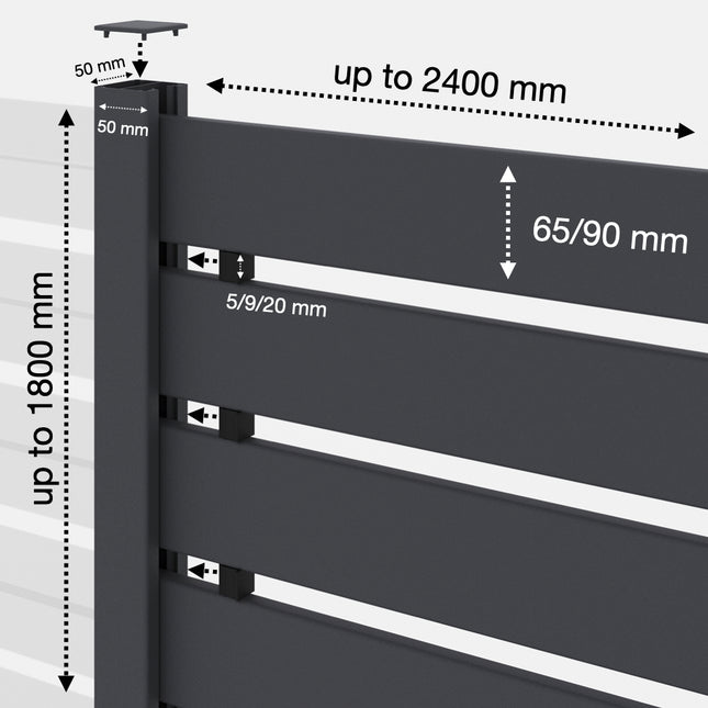 Xpress Plus Slat Screening Panel Kit 1800Hx2000W, Paperbark