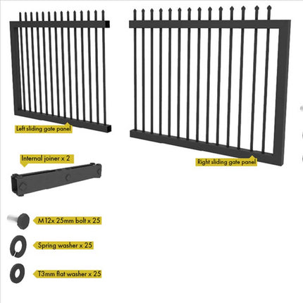 Zeus Fencing Steel Sliding Gate Kit 4260mm W - Dagood Products